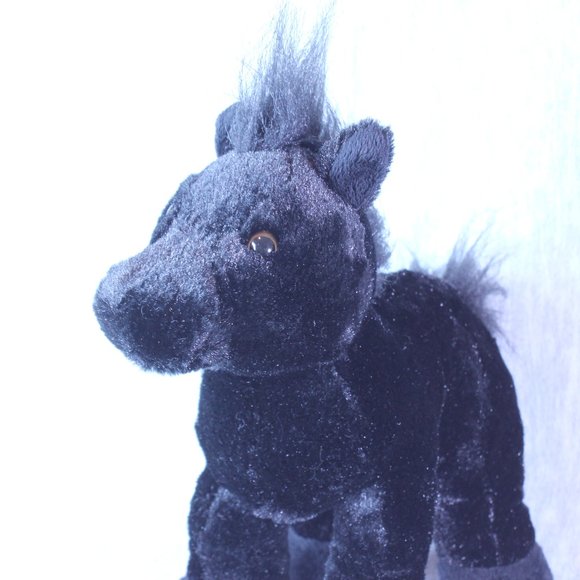 GANZ BLACK STALLION HORSE HM145 Plush‎ Toy 9" Webkinz NO CODE Stuffed Animal - Picture 6 of 6